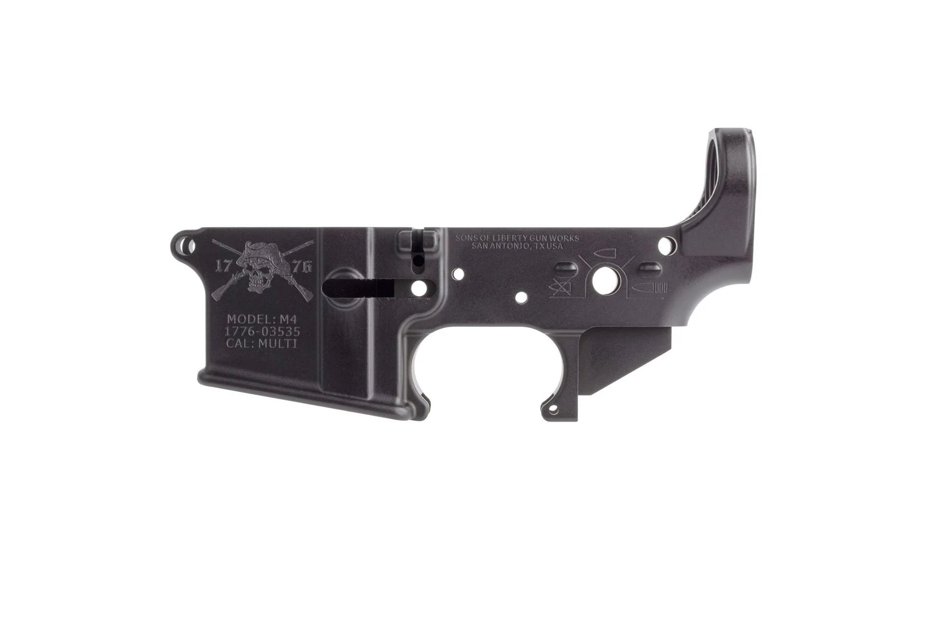 Sons Of Liberty Gun Works AR-15 Stripped Lower Receiver - Angry Patriot - L-AP-A-BLK