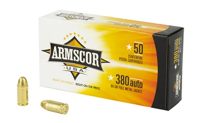 Armscor 380 ACP 95gr FMJ — 50rd Box