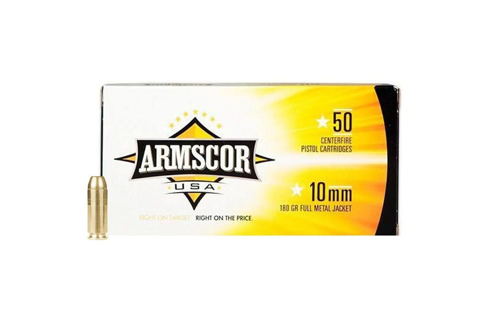 Armscor 10mm FAC10-2N 180 Grain FMJ Ammo Handgun Ammo - 50 Rounds - FAC10-2N