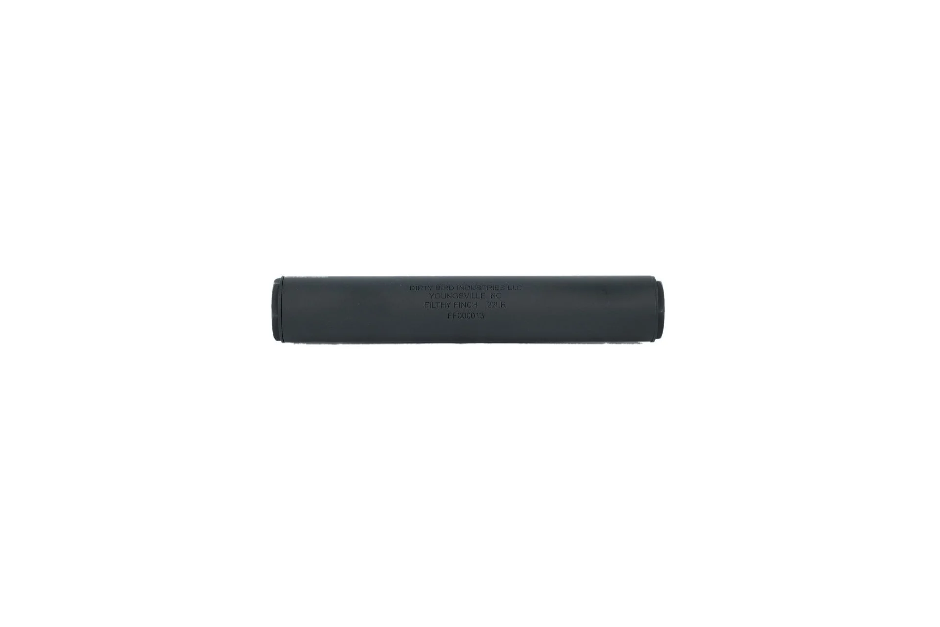 Dirty Bird .22LR Rimfire Suppressor - Filthy Finch - Black Cerakote - Blem - D252-1-BLEM