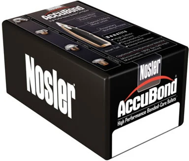 Nosler AccuBond .277 Caliber 110 Grain Spitzer 50/Box (54382), Not Loaded