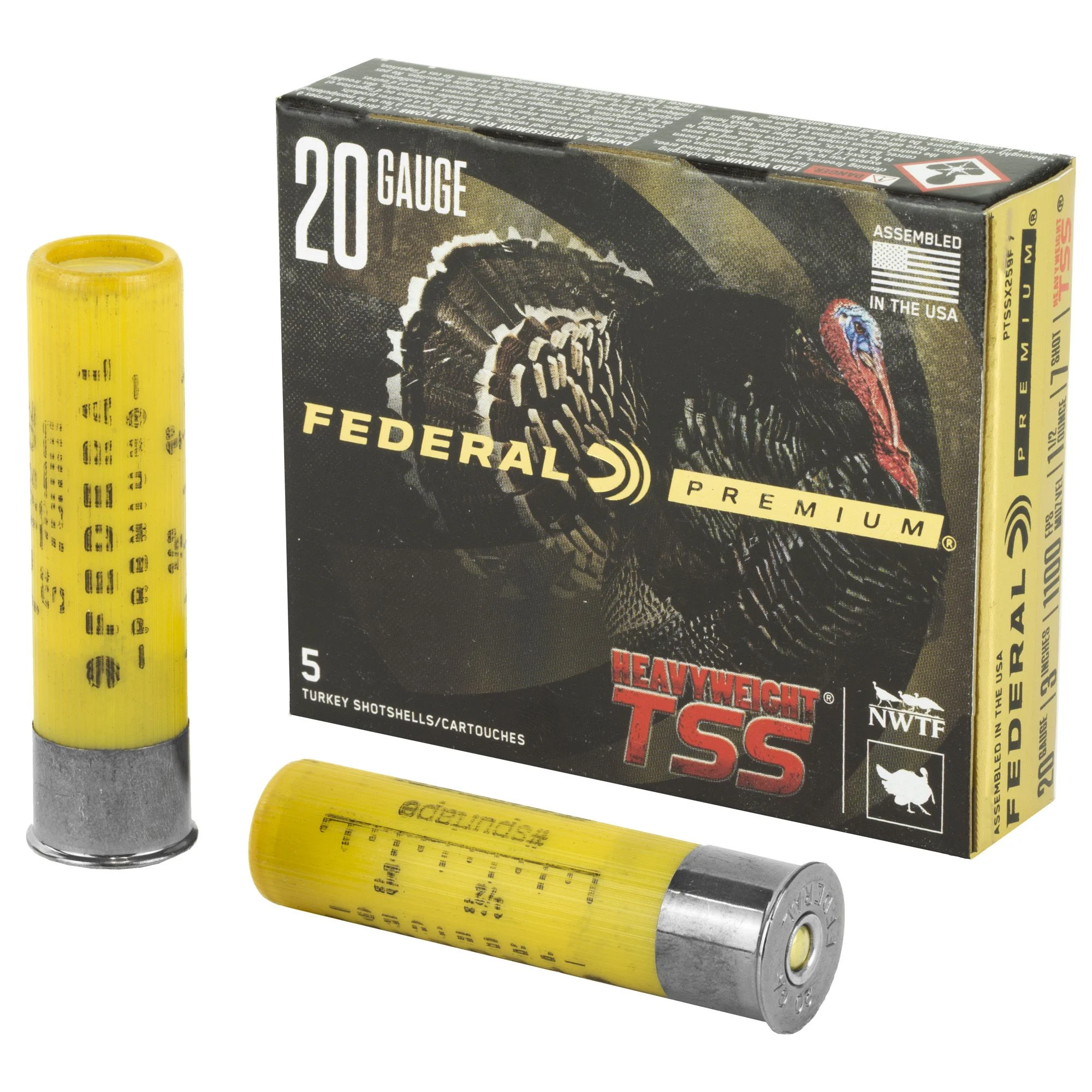 Federal Heavyweight TSS with Flightcontrol Flex 20 Gauge 3 #7 Shot 1 1/2oz Shotgun Ammo - 5 Rounds - FEPTSSX259F7