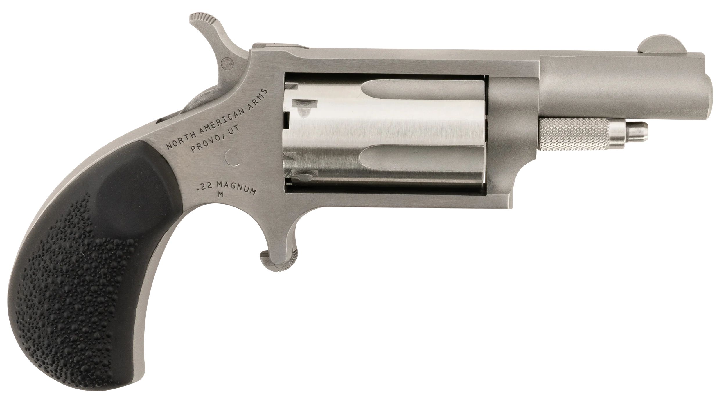 North American Concealed Carry Combo Mini-Revolver 22MGRCHSS, 22 Mag, 1 5/8", Black Rubber Grip, Stainless Finish, 5 Rd