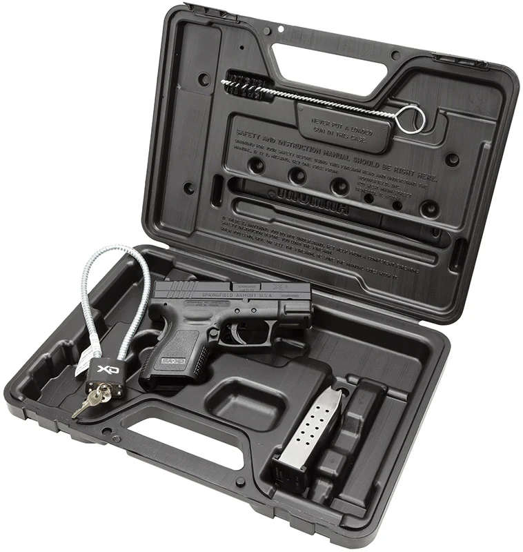 Springfield XD Essential Package (CA Approved) XD9102, 40 S&W, 4", Checkered Polymer Grip, Black Finish, 10 Rd