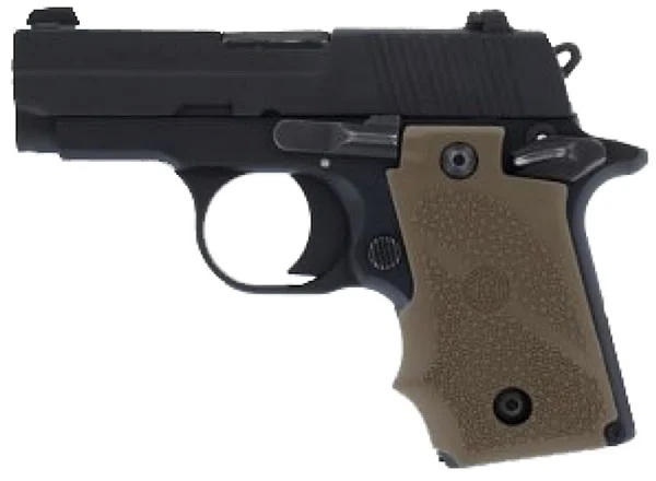 Hogue Sig Sauer P938 Rubber Grip w/Finger Grooves Desert Tan (98083)