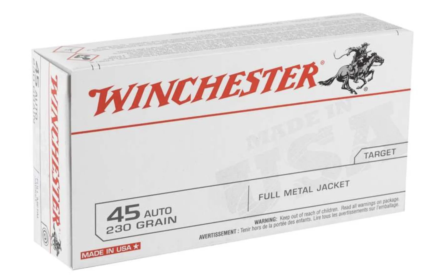Winchester Q4170, USA, 45ACP, 230 Grain, Full Metal Jacket, 500 CASE - Q4170