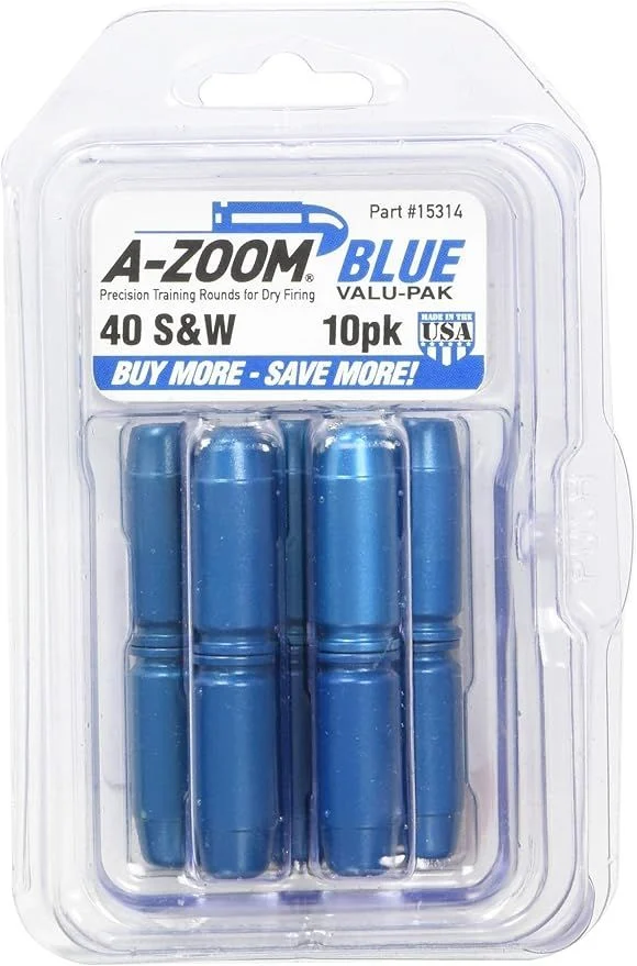 A-ZOOM 40 S & W SNAP CAP, BLUE, 10PK - 15314