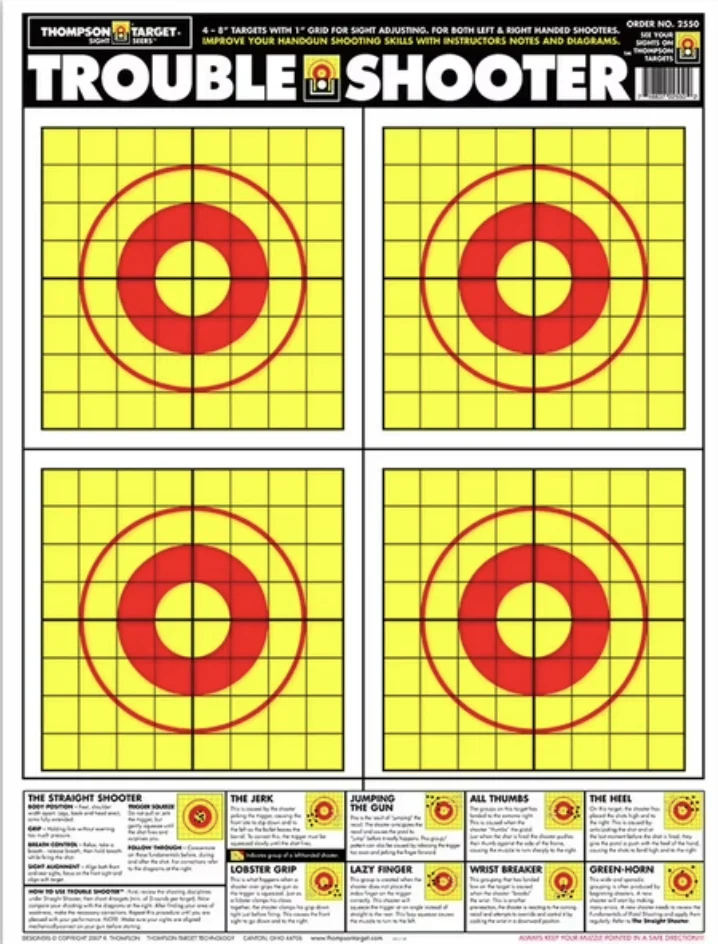 Thompson Targets 9200-5 GROUP-SHOOTER TRAINING TARGET 19"x25" 5pk - R-200