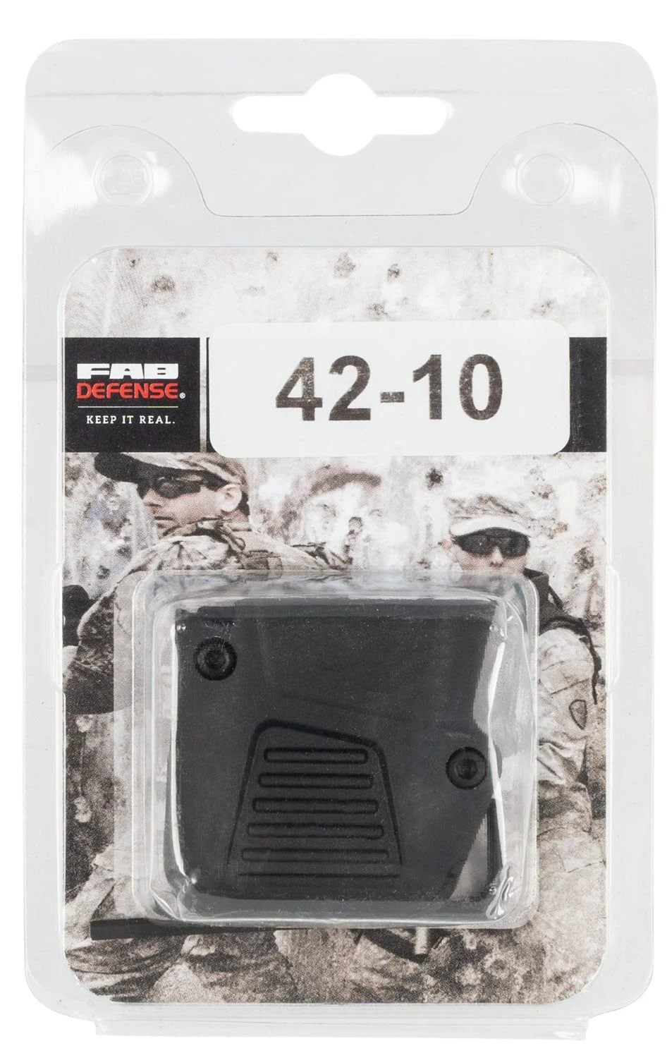 FAB Defense FX4210B Mag Extension 380 ACP 4rd Compatible w/Glock 42 Black Polymer - 122686