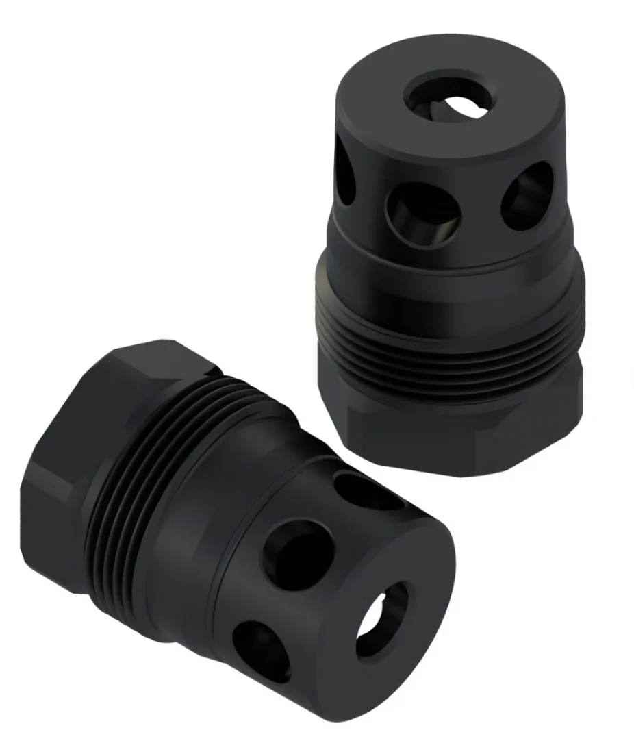 Comstock Armory Recessed Micro 22 Cal Muzzle Brake - 1/2x28 - MBM-12-22-R