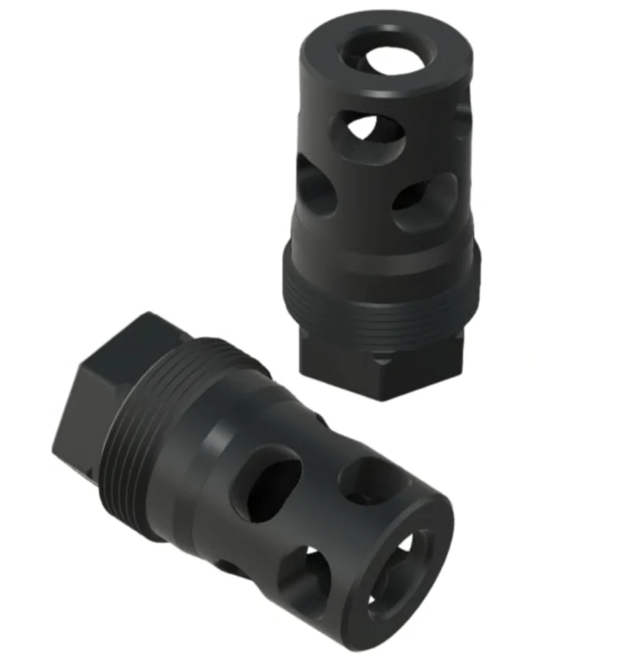 Comstock Armory Compact 9mm Facemount Muzzle Brake - 1/2x28 - MBC-12-9-FM
