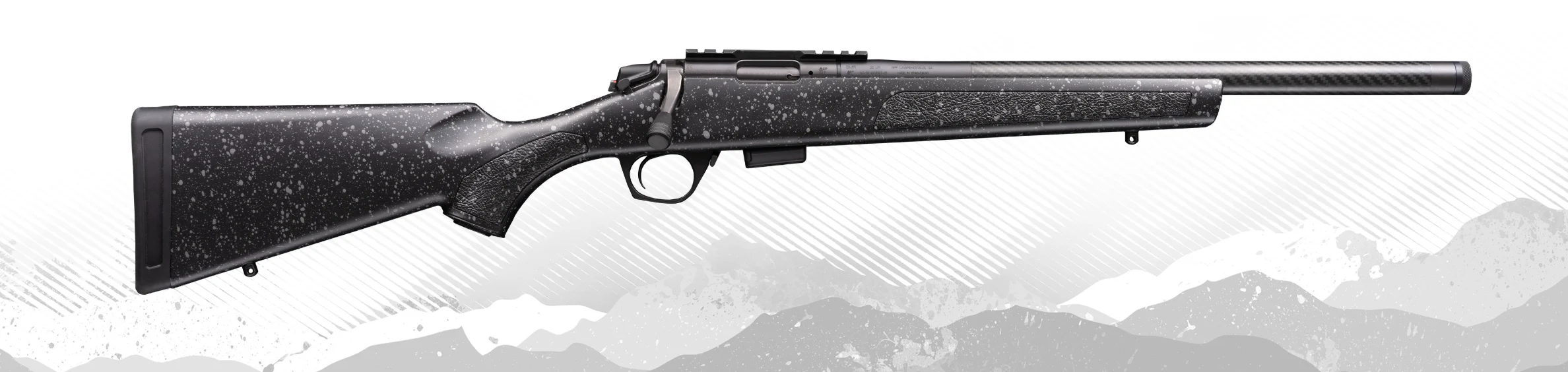 Bergara BMR Rifle Bolt 22 WMR 20" Carbon Fiber Barrel 1/2"X28 Cerakote Black Synthetic Stock 30 MOA Rail 10 Rd - BMRB003