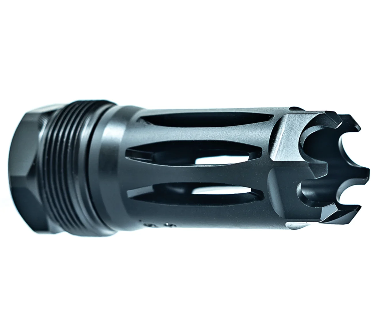 Faxon Firearms Muzzlok Stainless Steel Plan B Flash Hider - 1/2x28 - .250" Bore - FF-MD-PB-FH-01