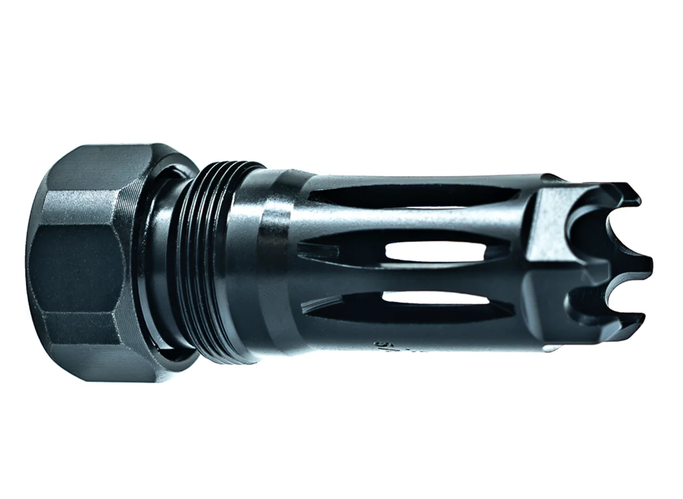 Faxon Firearms Muzzlok Stainless Steel Plan B Flash Hider - 5/8x24- .375" Bore - FF-MD-PB-FH-02