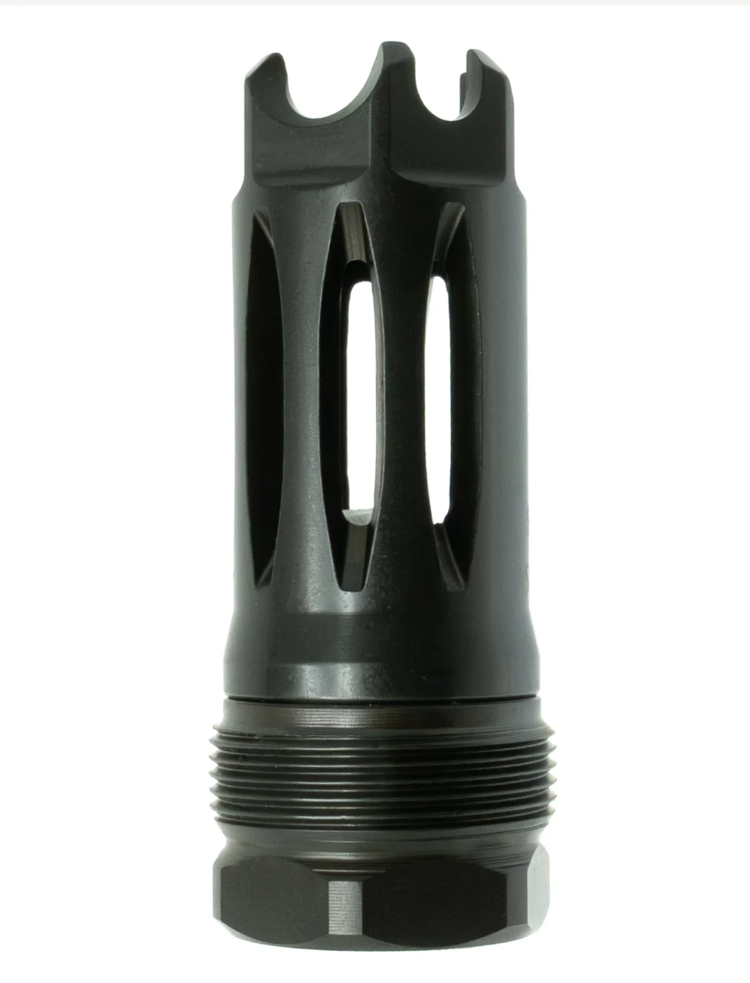 Faxon Firearms Muzzlok Stainless Steel Plan B Flash Hider - 1/2x28 - 9mm Bore - FF-MD-PB-FH-03