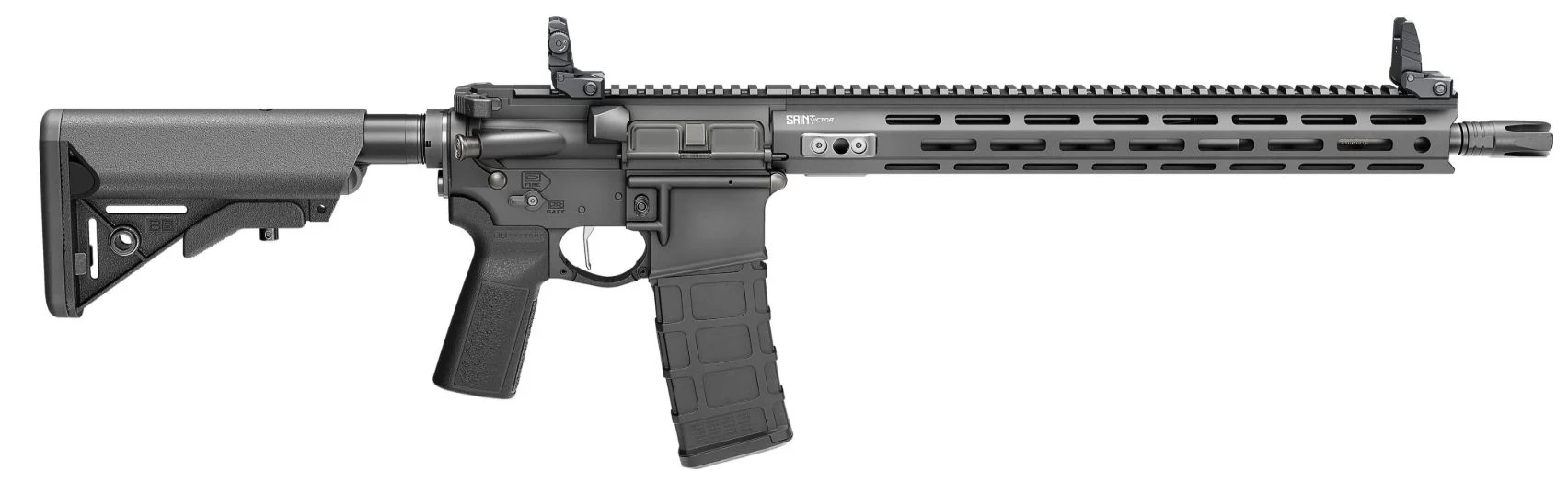 Springfield Armory Saint Victor 5.56 NATO 16" Semi-Automatic AR-15 Rifle Black - Gear PAC - STV916556B‑V2‑B5‑PAC
