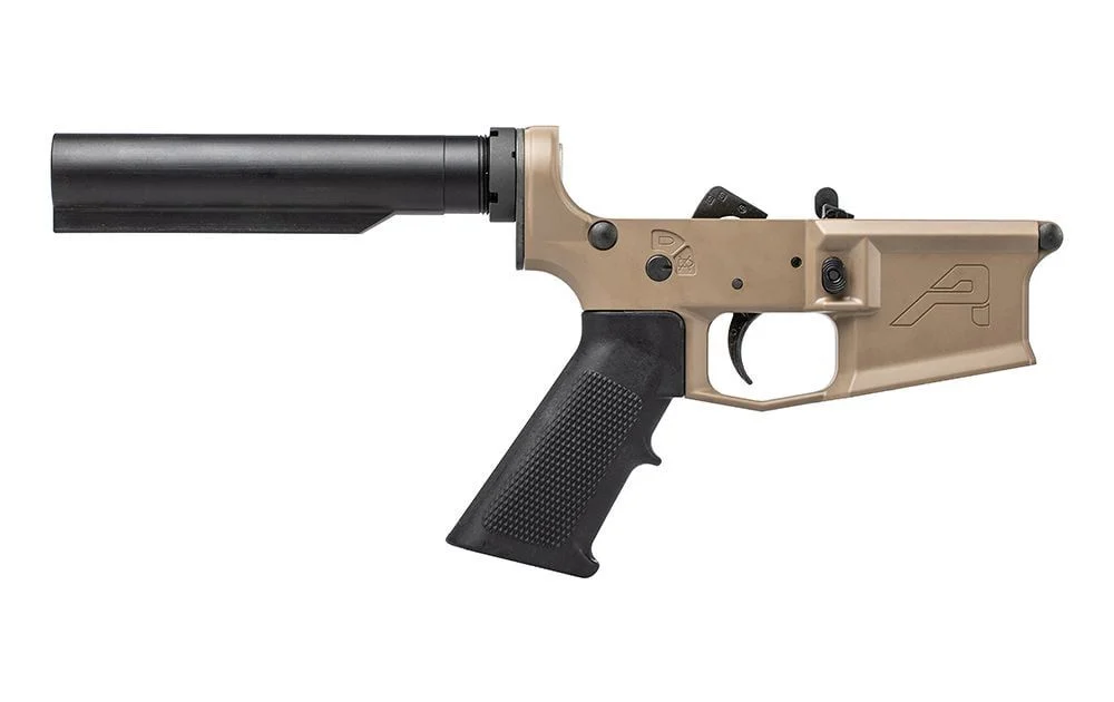 Aero Precision M4E1 Carbine Complete Lower Receiver w/ A2 Grip No Stock - FDE Cerakote - APAR600113