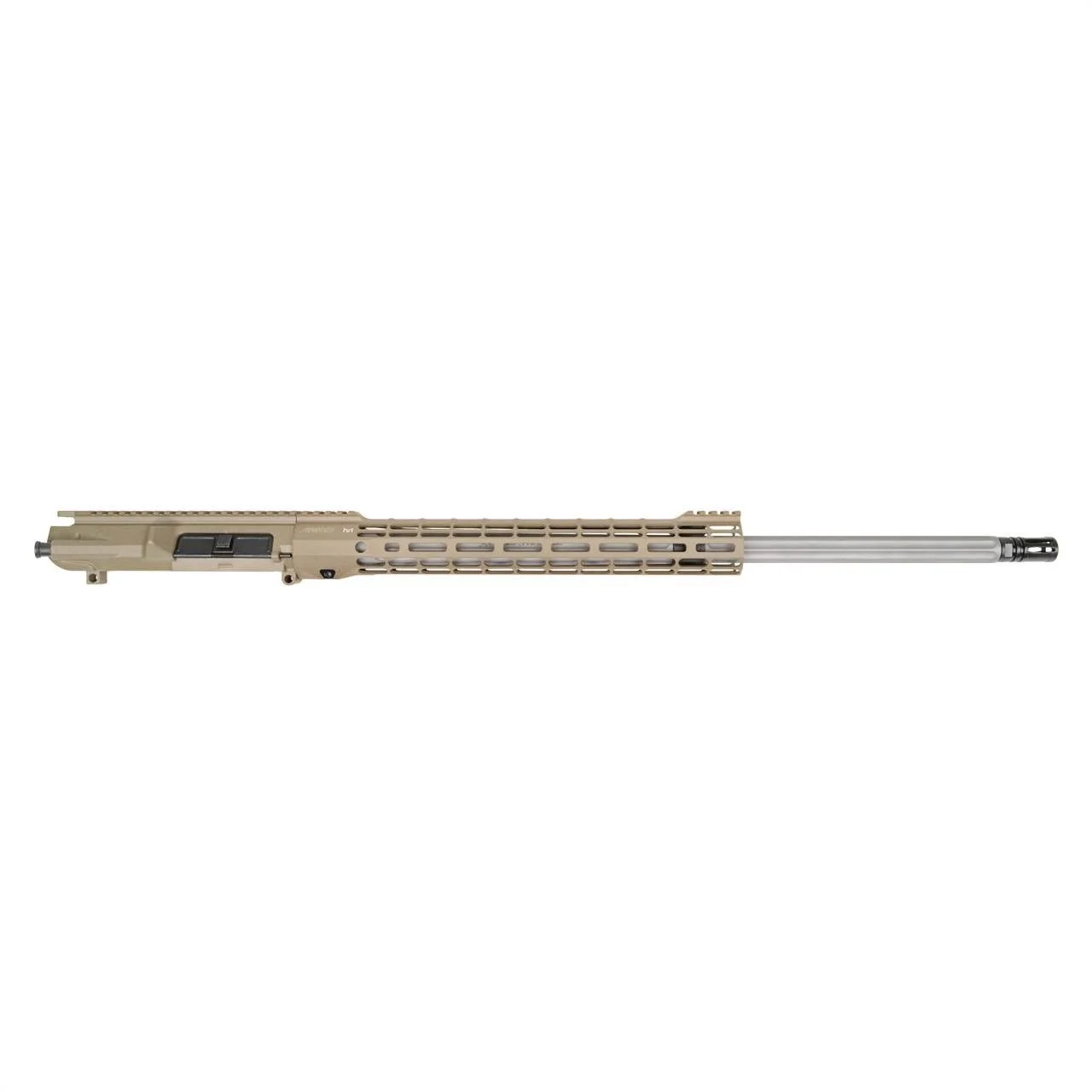 Aero Precision M5 Complete Upper, 24" 6.5 CM SS Fluted BRL ATLAS S-ONE 15" M-LOK HG - FDE Cerakote - APAR538115M71