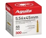 Aguila 5.56×45 mm NATO Ammo 55 Grain Full Metal Jacket Boat Tail - 1E556126