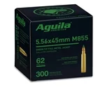 Aguila Ammo 5.56x45mm Ammo 62 Grain Full Metal Jacket Boat Tail 300 Round Value Pack - 1E556125