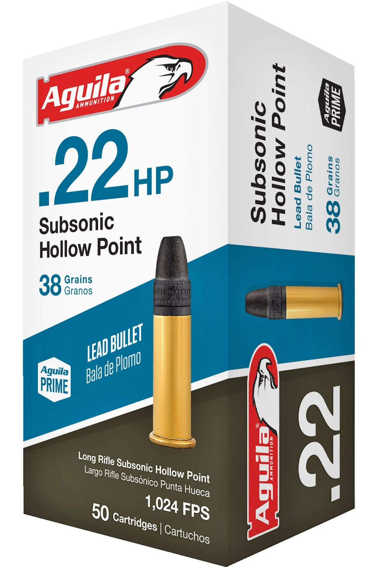 Aguila Ammunition Subsonic Rimfire 22LR 38GR Hollow Point Rimfire Ammo - 50 Rounds - AGA1B220268
