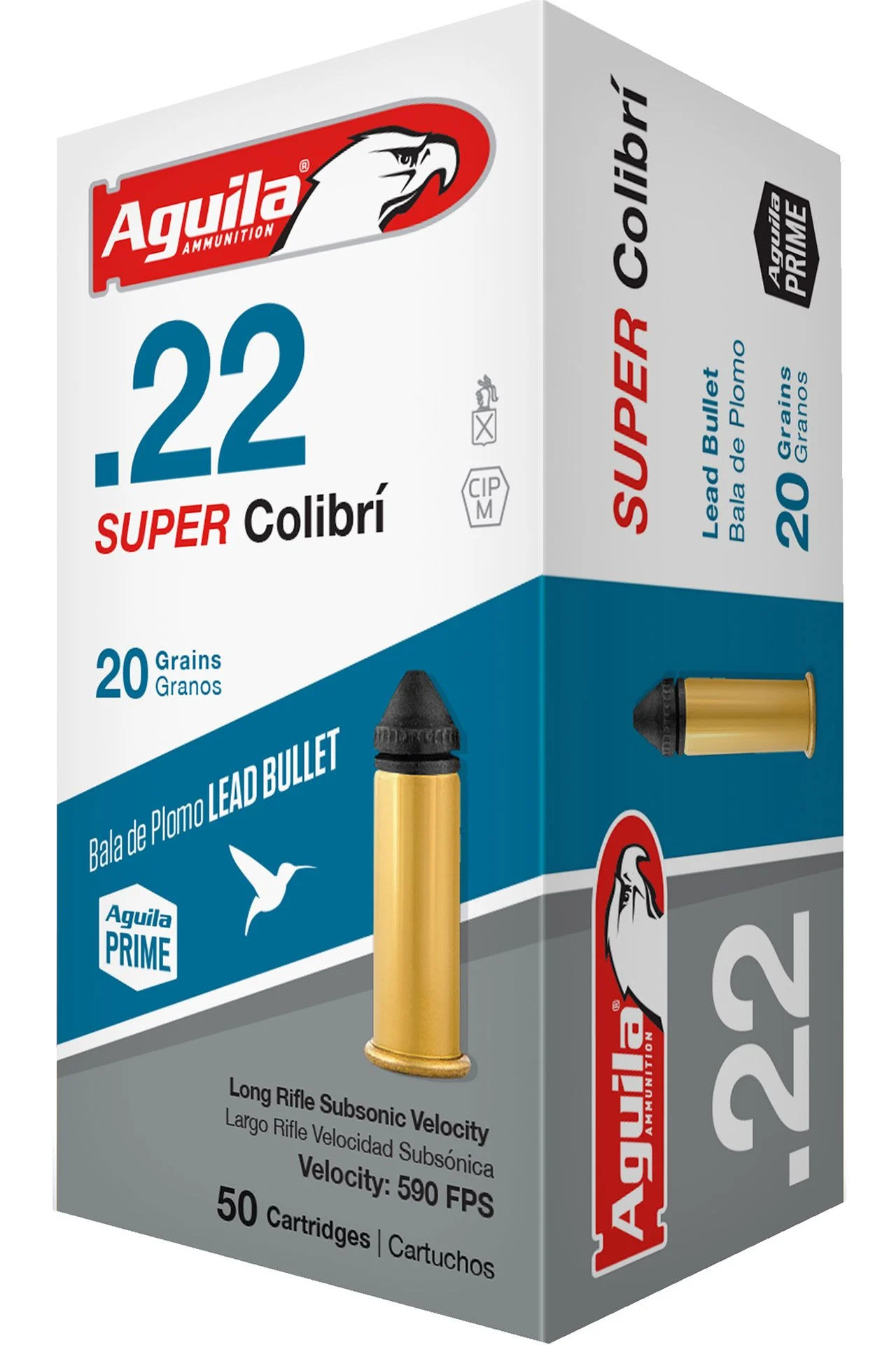 Aguila Ammunition Rimfire Super Colibri 22LR 20Gr Subsonic Solid Point Rimfire Ammo - 50 Rounds - AGA1B220339
