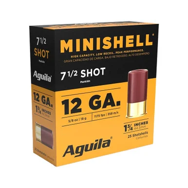 Aguila Minishell, 12GA, 1.75" Shell, 25 Rds, Low Recoil