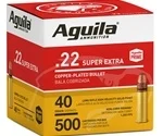 Aguila SuperExtra 22 Long Rifle Ammo 40 Grain Copper-Plated Round Nose - 1B221115