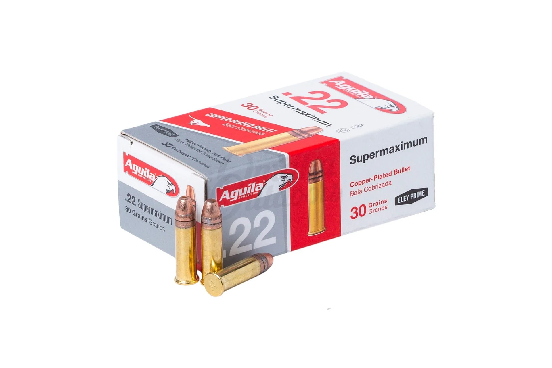 Aguila Supermaxium .22 Long Rifle 30 Grain Ammunition Rimfire Ammo - 50 Rounds - AGA1B220298