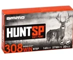 Ammo Inc Hunt SP 308 Winchester Ammo 165 Grain Interlock Soft Point – 308165SP-A20