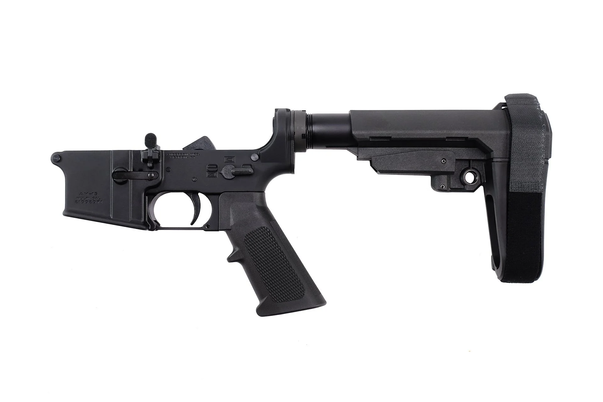 Anderson No Logo Complete Lower Receiver w/ SBA3 Brace