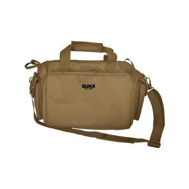 ATI Rukx Gear Tactical Range Bag, Tan, Water Resistant, Hidden Handgun Pocket