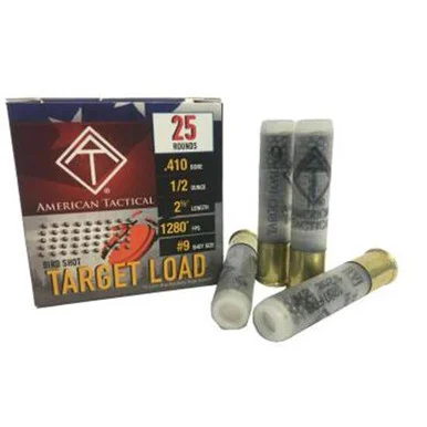 ATI Target Load, 410 Gauge, 2.5" Shell, 25 Rounds, Brass/Plastic