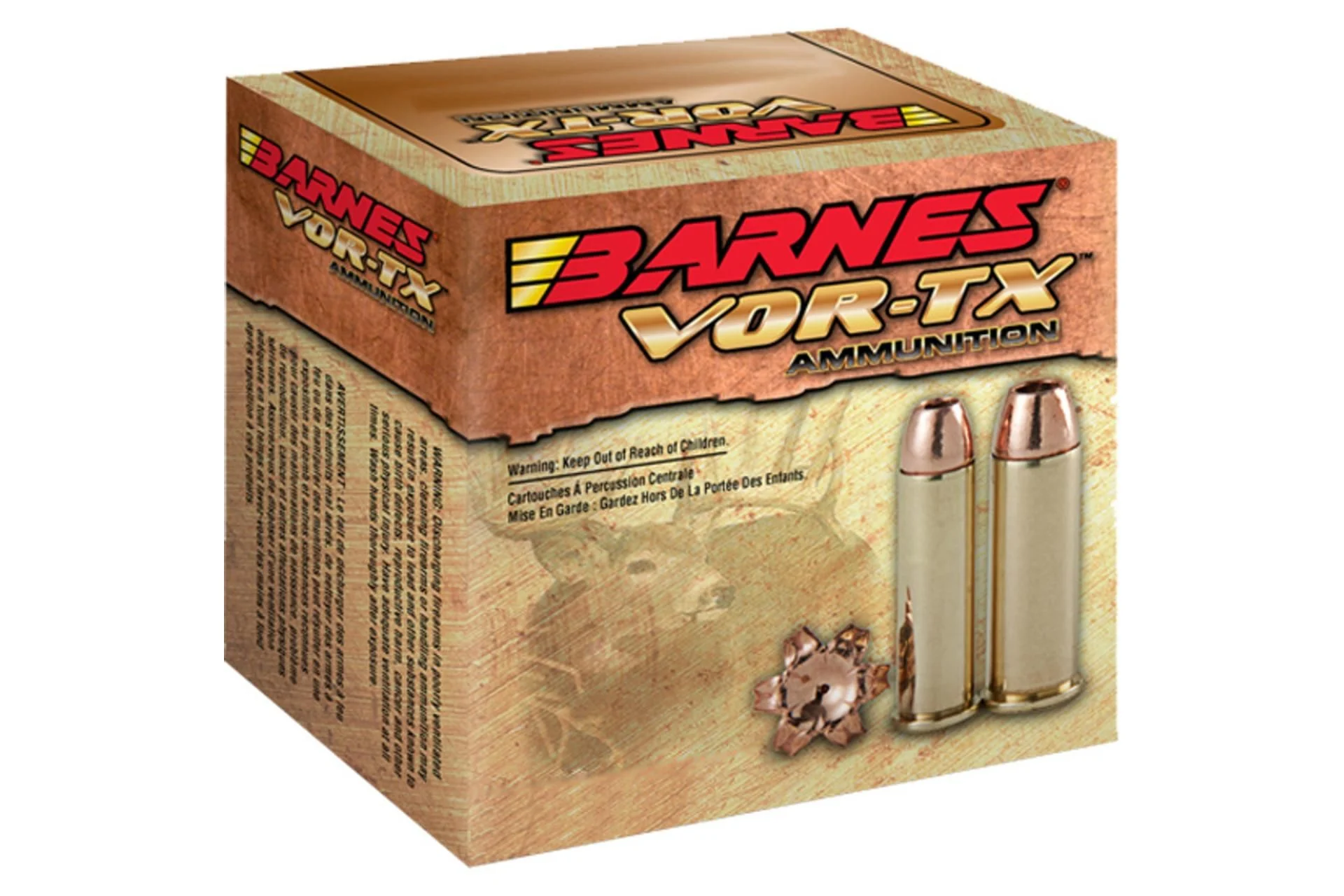 Barnes Bullets 21545 VOR-TX Handgun 44 Rem Mag 225 gr Barnes XPB Handgun Ammo - 20 Rounds - 21545