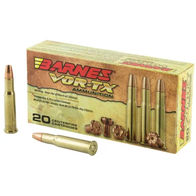 Barnes VOR-TX 30-30 Winchester, 150 Gr TSX Flat Nose, 20 Rds, Lead Free