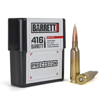 Barrett Precision Rifle Ammunition, .416 Barrett, 500 gr PT, 10 Rds