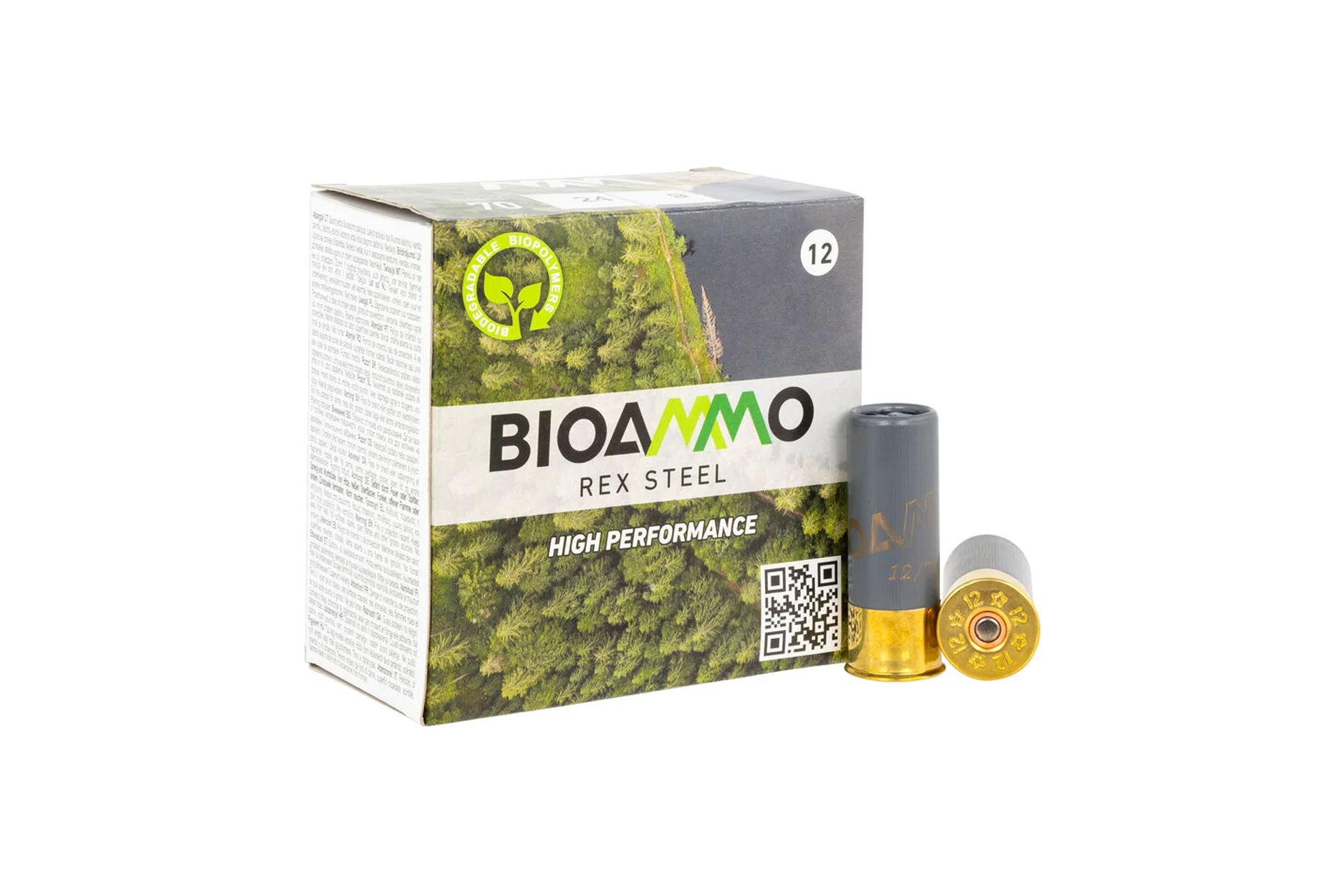BioAmmo 12 Gauge - 2-3/4 1oz. #7 Shot - BioAmmo Lux Steel Shotgun Ammo - 25 Rounds - 8.44E+12