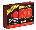 Brenneke USA 20 Gauge Ammo 2-3/4" 3/4 oz Rifled Slug - SL-202KO