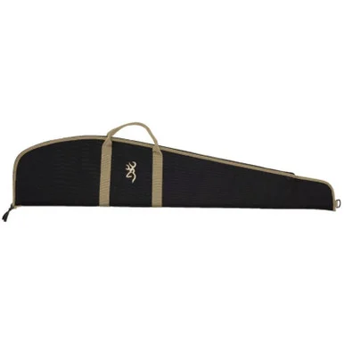 Browning Plainsman 44" Scoped Rifle Case, Black/Tan, 600D Polyester