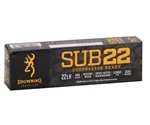 Browning Sub-22 22 Long Rifle Ammo 45 Grain Lead Round Nose - B194122102