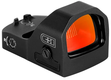 C&H Precision RD-EDC-XL-RD, Red Dot, 3 MOA, Black