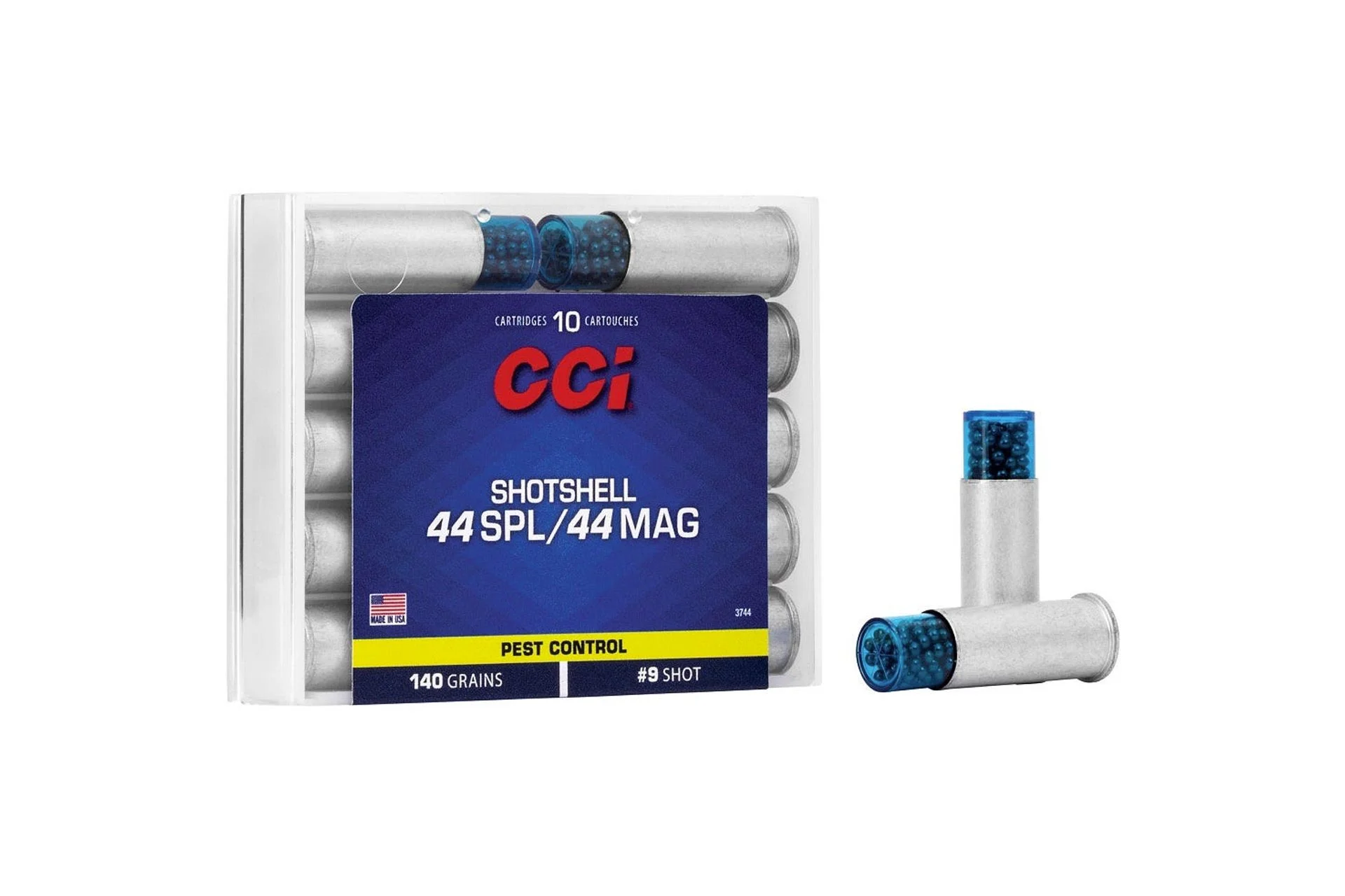 CCI 3744 44 Special 140 GR Shotshell #9 Shot Handgun Ammo - 10 Rounds - 79868