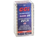 CCI Clean Hyper Velocity 22 Long Rifle Ammo 31 Grain Lead Purple Round Nose - 954CC