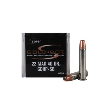 CCI Speer Gold Dot Short Barrel 22 WMR 40 Grain Hollow Point Ammo, 50 Round Box (954)