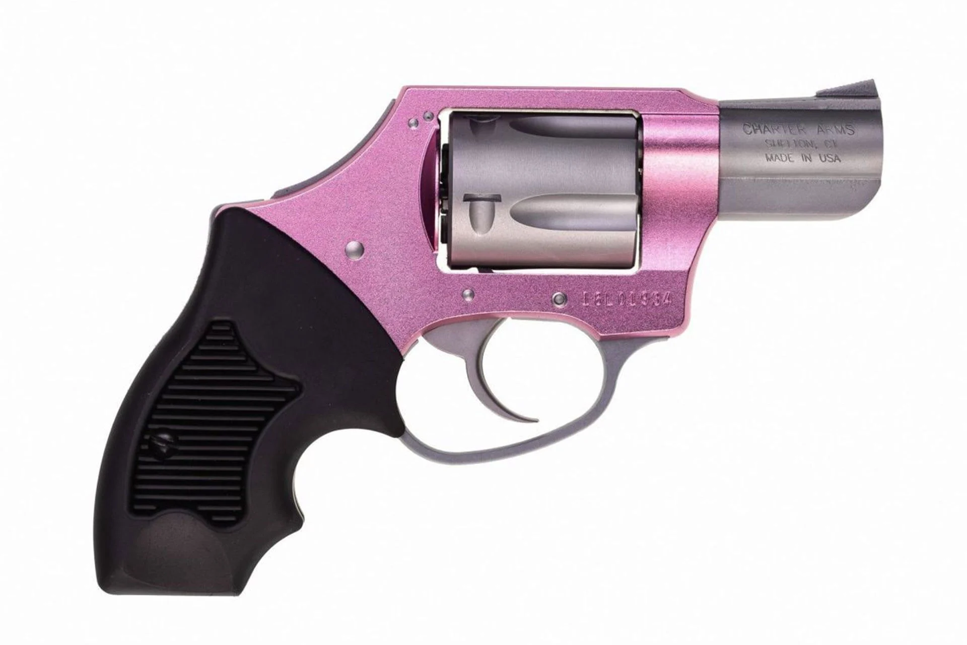 Charter Arms, The Pink Lady, DAO, 38 Special, 2" Barrel, Aluminum Receiver, Anodized Finish, Pink and Silver, Rubber Grip, Fixed Sights, 5 Rds 53831 - 53831