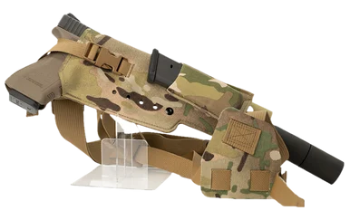 COLE-TAC VWX108 Varmint Wrangler XL, Fits Suppressed Centerfire Pistols Chest Pistol Holster, Multi-Cam, Left Hand