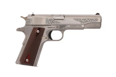 Colt 1911 Government, 45 ACP, SS Engraved, Government Model