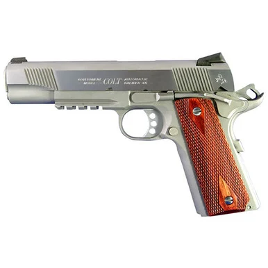 Colt Rail Gun, .45 ACP, 5.00" Barrel, 8+1 Rds, Brushed Stainless