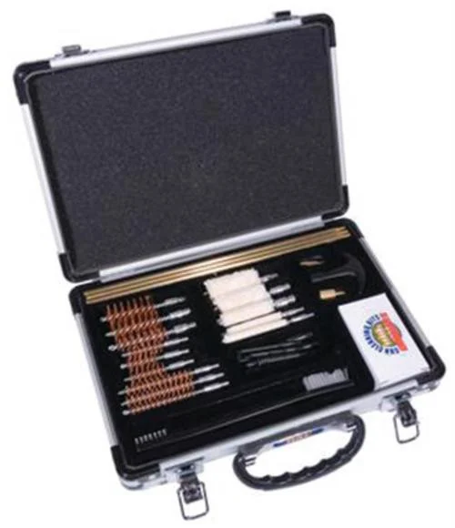 DAC TECH Universal Gun Cleaning Kit for .22 and Larger Caliber- 30 Piece, in Aluminum Case