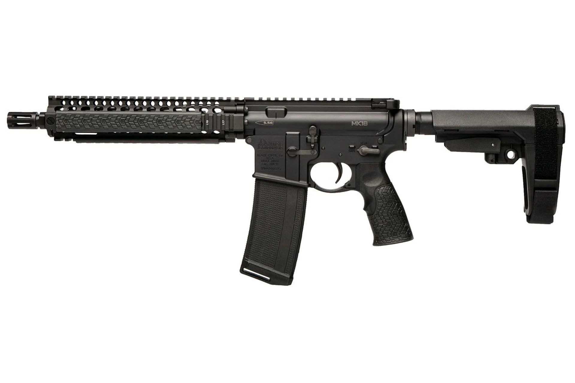 Daniel Defense DDM4 MK18 5.56 NATO 30+1 AR Pistol Anodized Matte Black - 02-088-01202